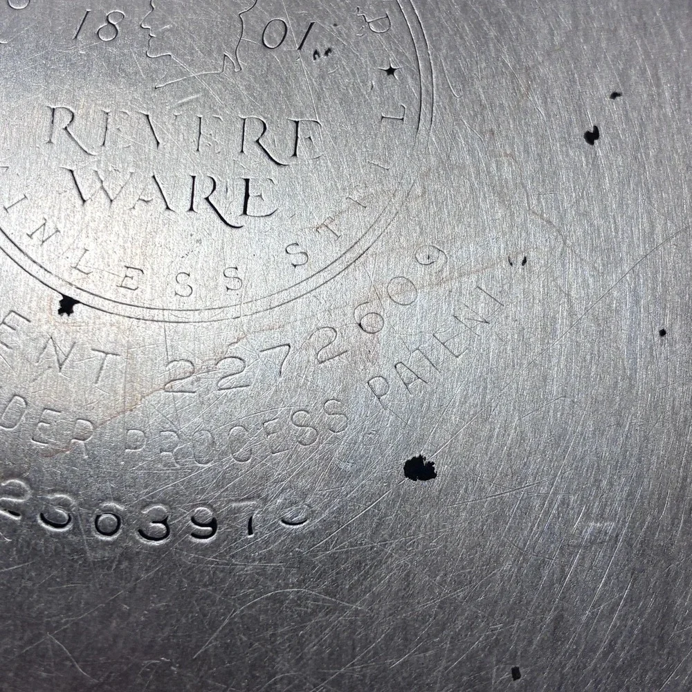 Vintage Revere Ware Copper Clad Stainless Steel Saucepan with Lid - 1801 Series